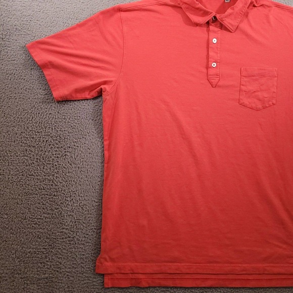 Oliver Ridley Shirt Mens‎ Extra Large Pink Solid Performance Golf Polo Dad - Picture 4 of 10